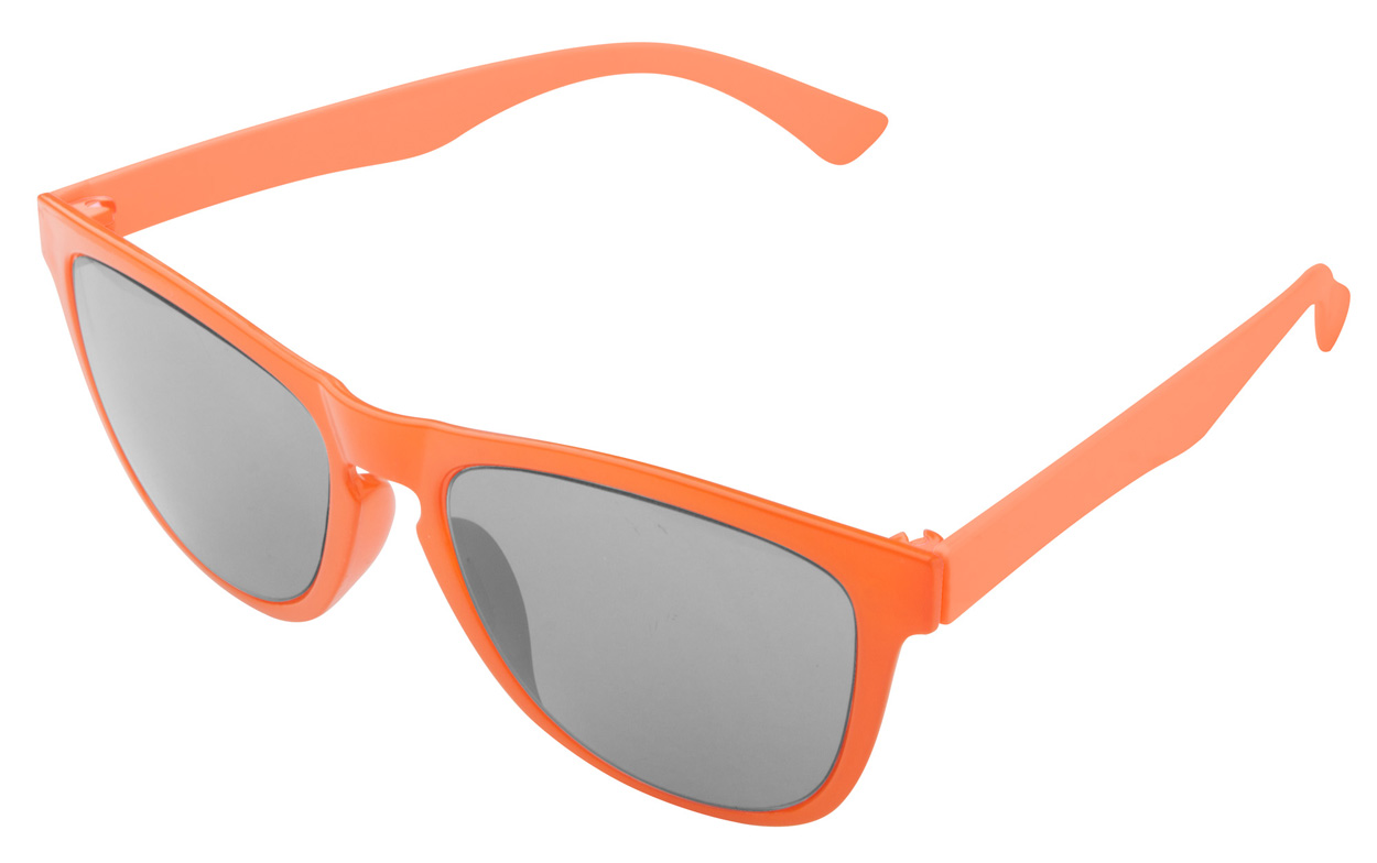 Lunette de soleil sur mesure face avant orange et branches orange