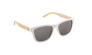 Lunette de soleil bambou blanche