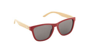 Lunette de soleil bambou rouge