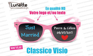 Lunette personnalisée visio rose